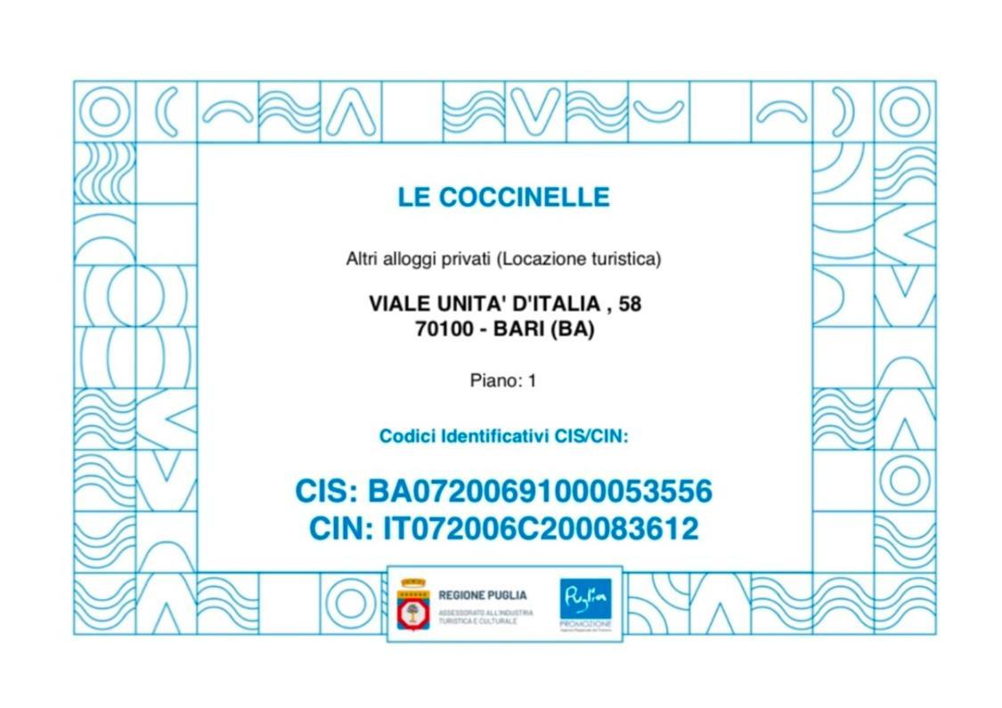 B&B Le Coccinelle Bari Kültér fotó
